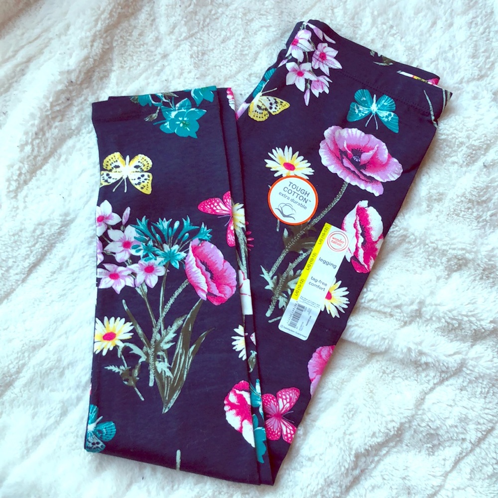 Brand new floral leggings.  Sz 10/12